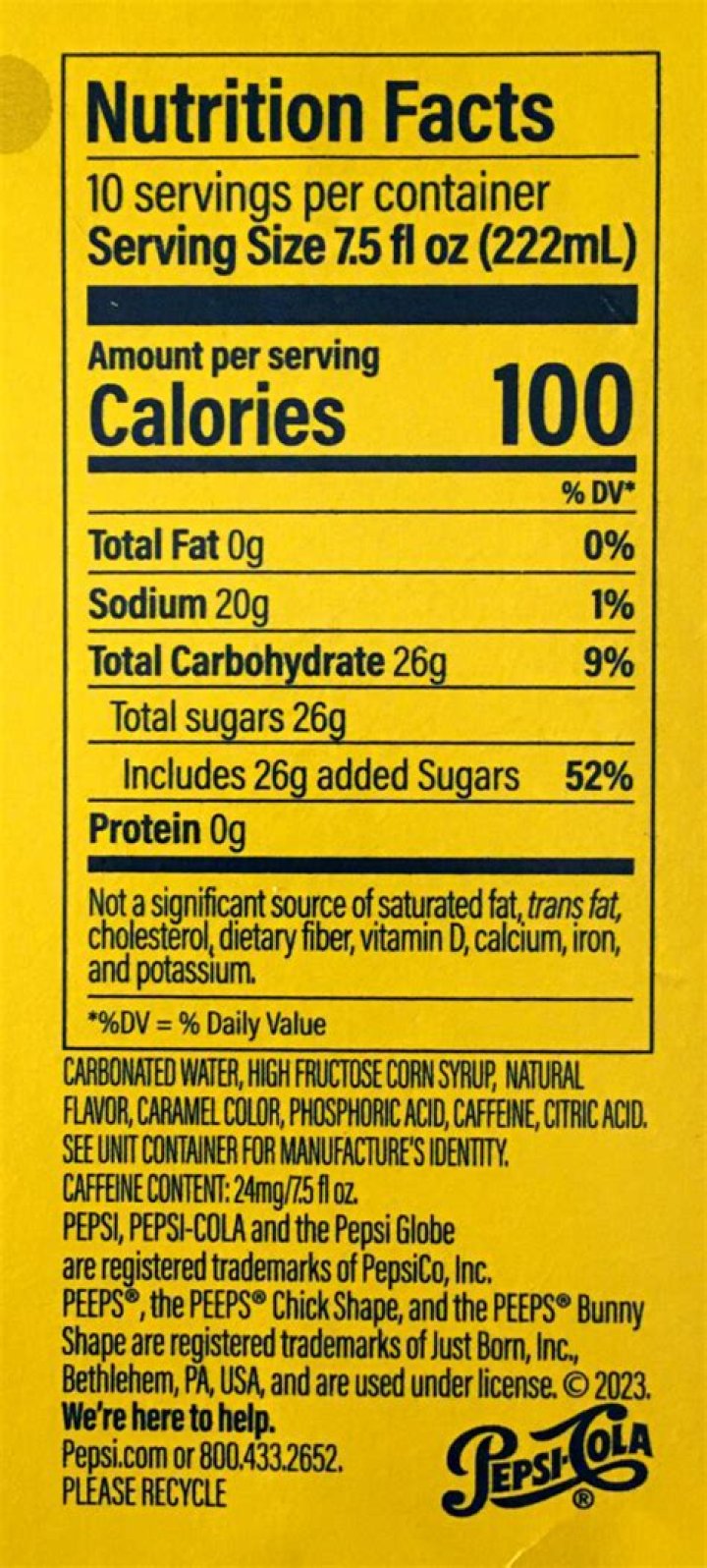19 Le Peep Nutrition Facts