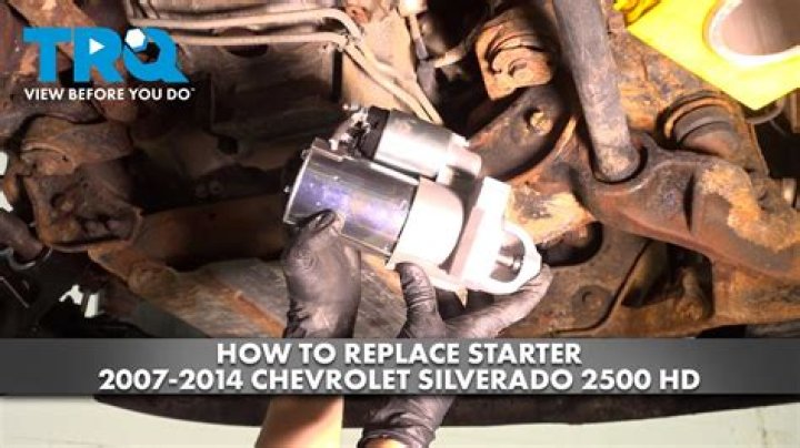 Where is the starter located on a 2014 Chevy Silverado? ·